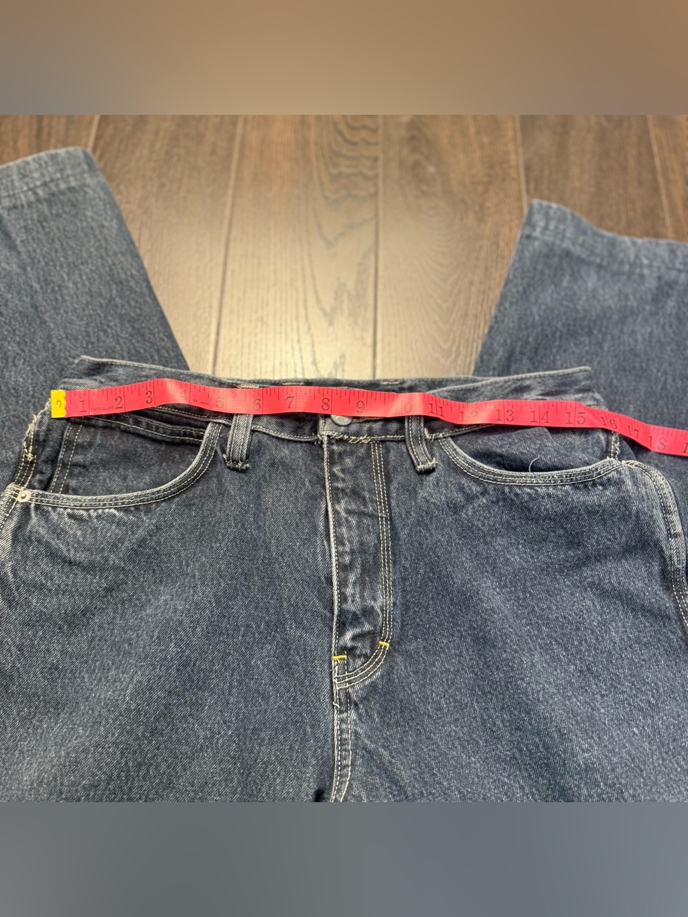 Mecca USA Dark‎ Blue Straight-Leg Wide Men’s Jeans Baggy - Picture 2 of 6